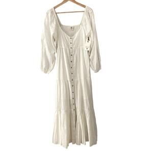 Billabong NEW Starry Skies Maxi Dress - White - Medium